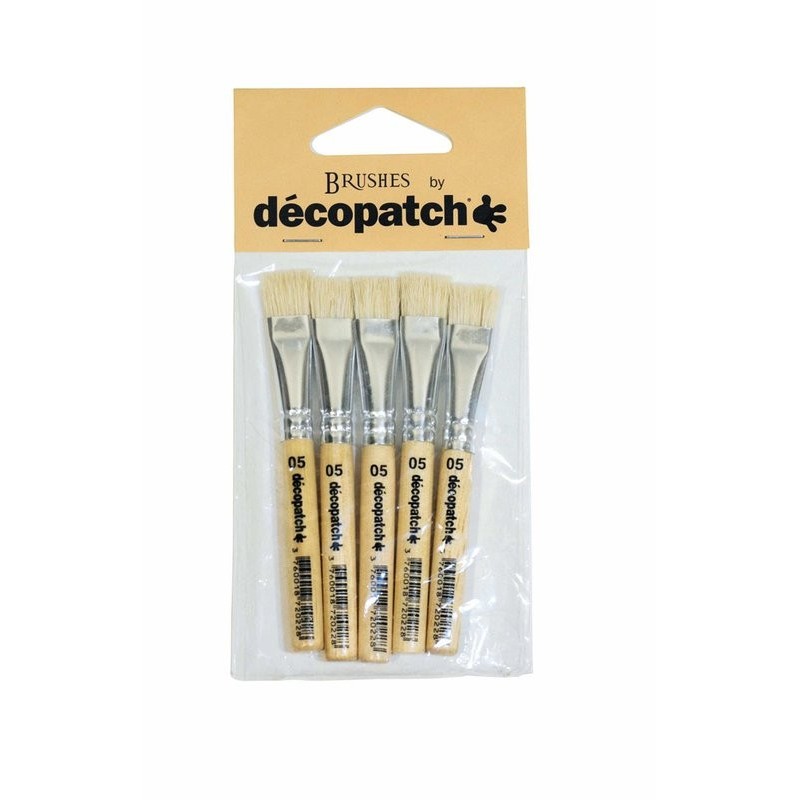Decopatch set korte penselen 5st