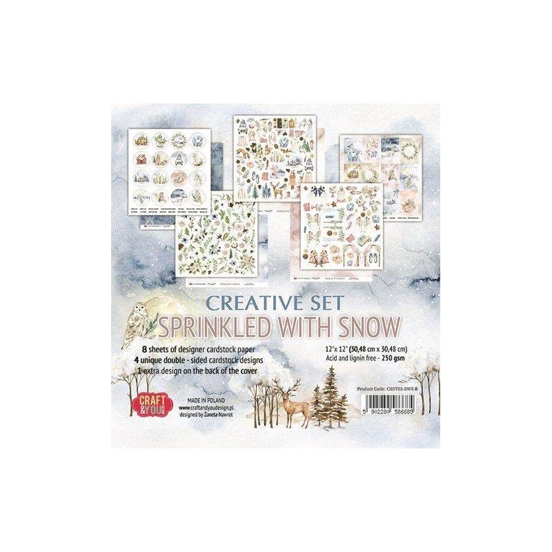 Craft&You Sprinkled with Snow Creative Set (8) 12x