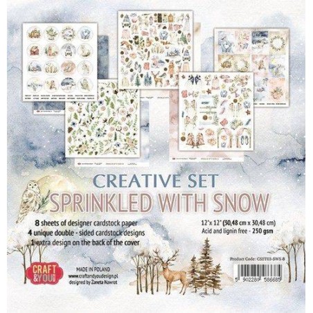 Craft&You Sprinkled with Snow Creative Set (8) 12x