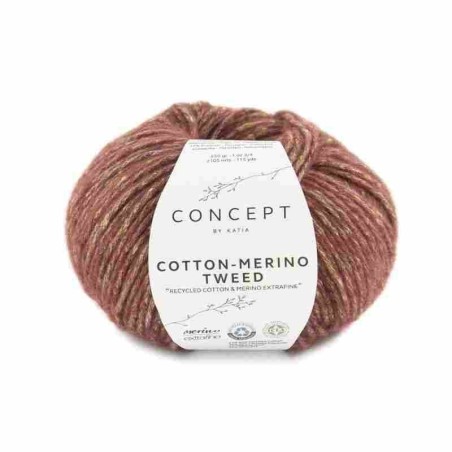 COTTON-MERINO TWEED 500 rojizos 50 gr