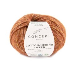 COTTON-MERINO TWEED 501 roest-oranje 50 gr