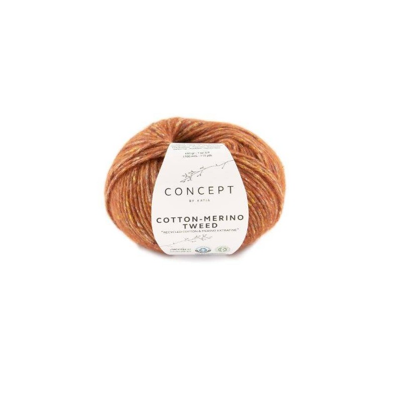 COTTON-MERINO TWEED 501 roest-oranje 50 gr