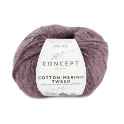 COTTON-MERINO TWEED 509 Donker bleekrood 50 gr