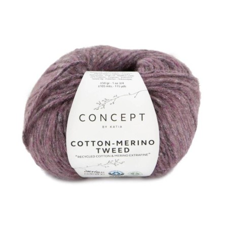 COTTON-MERINO TWEED 509 Donker bleekrood 50 gr