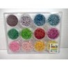 Houten kralen 3mm rond in diverse kleuren 12 st