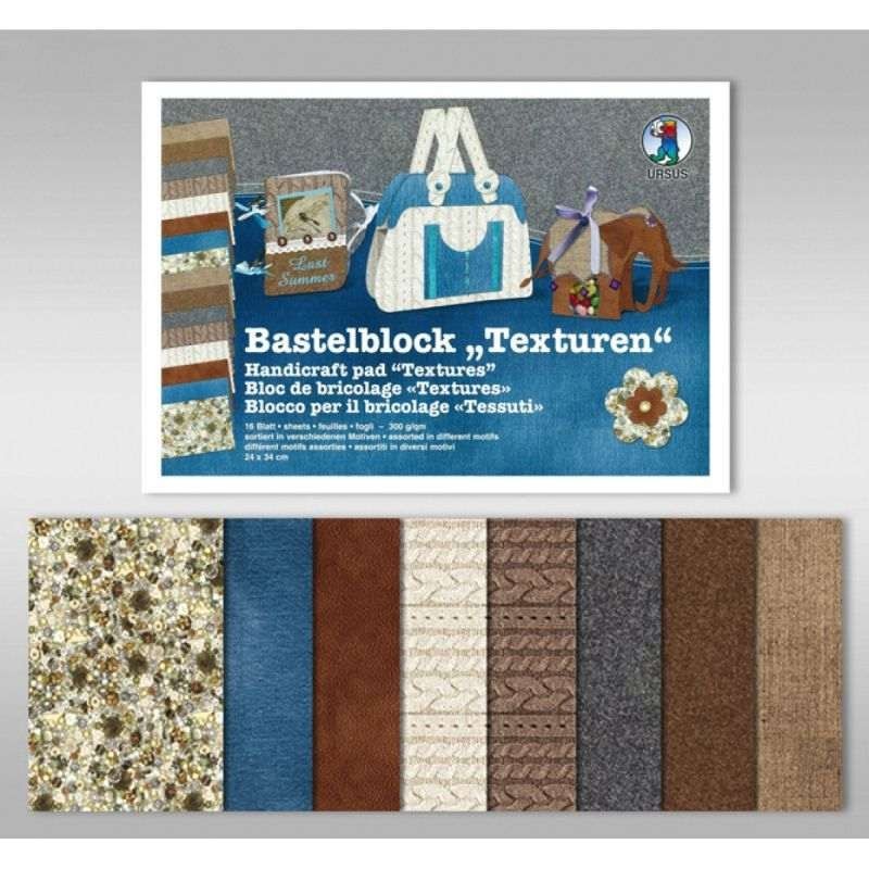 PAPIERBLOK TEXTUREN 300G.24x34CM,16BL.