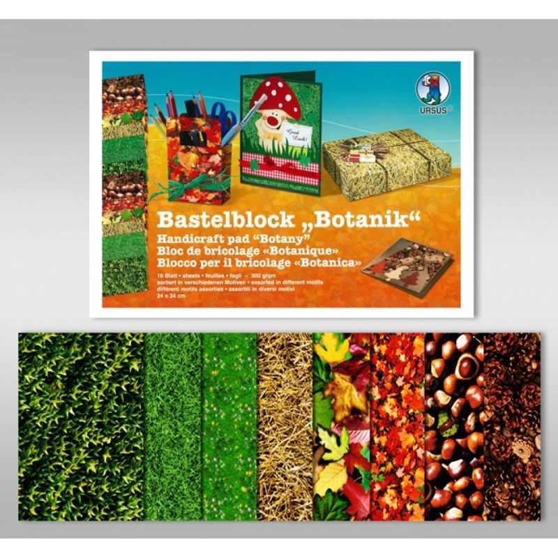 PAPIERBLOK BOTANIK 300G.24x34CM,16BL.