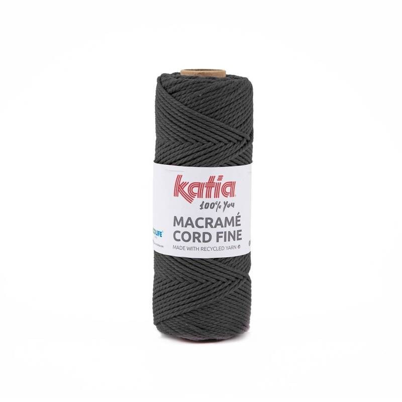MACRAME CORD FINE 202 antracita 220gr