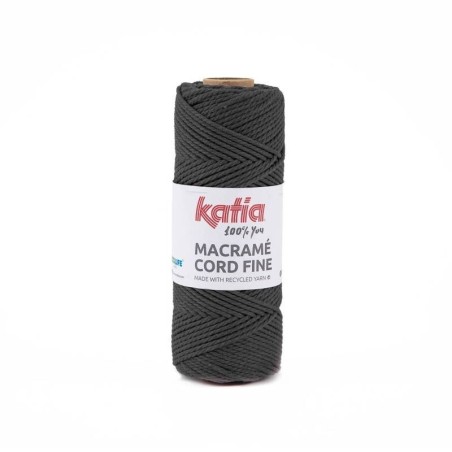 MACRAME CORD FINE 202 antracita 220gr