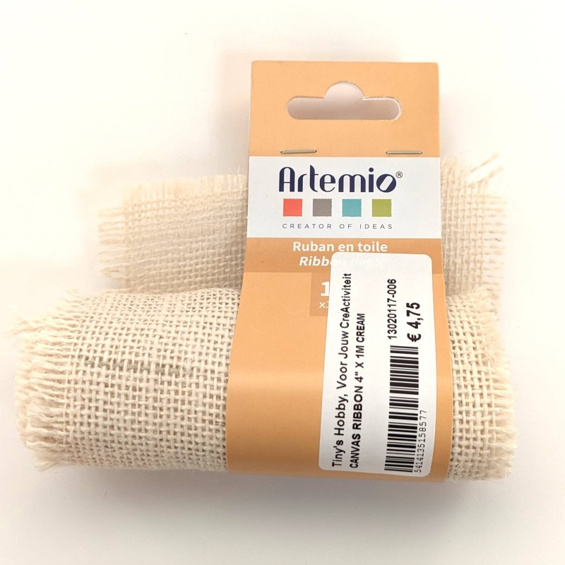 CANVAS RIBBON 4 X 1M CREAM