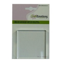 CraftEmotions blok voor clearstempel 74x74mm - 8mm