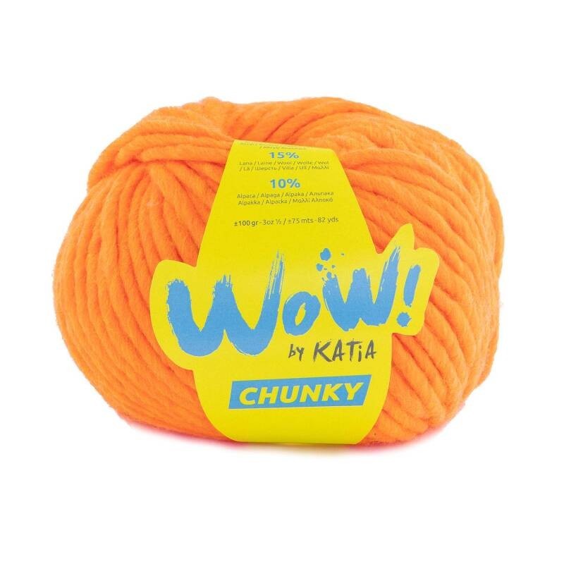 WOW CHUNKY 64 naranja neon 100 gr