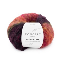 BOHEMIAN 201 Zwart-Rood-Oker 50