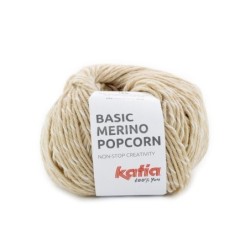 BASIC MERINO POPCORN 105 beige/blanco 50gr.