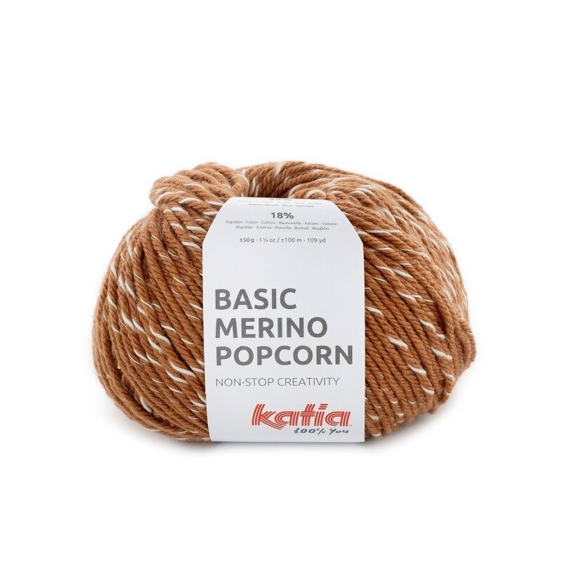 BASIC MERINO POPCORN 106 cobre/blanco 50gr.
