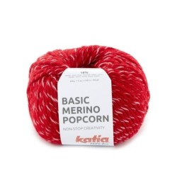 BASIC MERINO POPCORN 109 rojo/blanco 50gr.