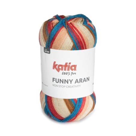 FUNNY ARAN 306 corales/marron/azul 400