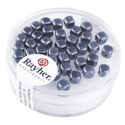 Renaiss. kubus 4,5x5mm antraciet 40st