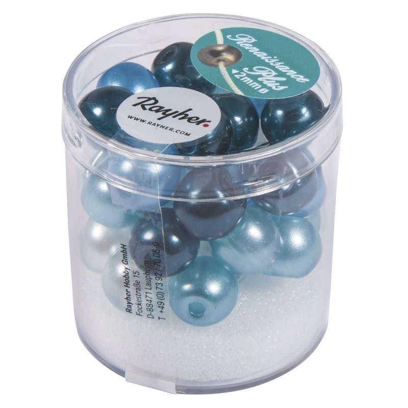 Renaiss. kraal 10mm turquoise /32st