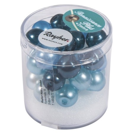 Renaiss. kraal 10mm turquoise /32st