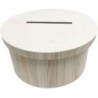 Houten ronde doos met gleuf 30x15cm