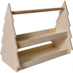 Houten dienbord met 2 niveaus langs de zijkant een
