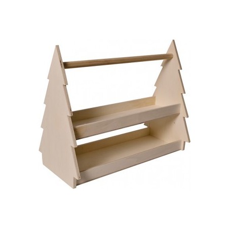 Houten dienbord met 2 niveaus langs de zijkant een