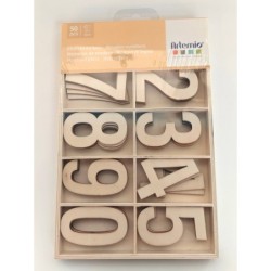 WOODEN NUMBERS 6CM