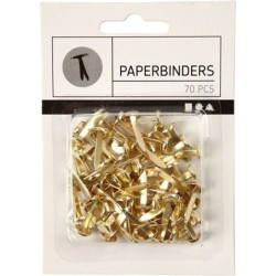 Splitpennen, l: 20 mm, goud, 70stuks