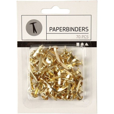 Splitpennen, l: 20 mm, goud, 70stuks