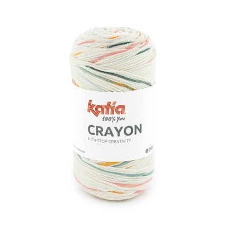 CRAYON 1427 Ecru-Blauw-Licht rood oranje 100