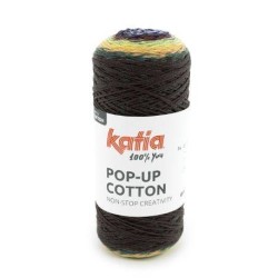 POP-UP COTTON 1457 Groen-Citroengeel-Lavendel