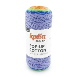 POP-UP COTTON 1457 Blauw-Rood-Oranje-Geel