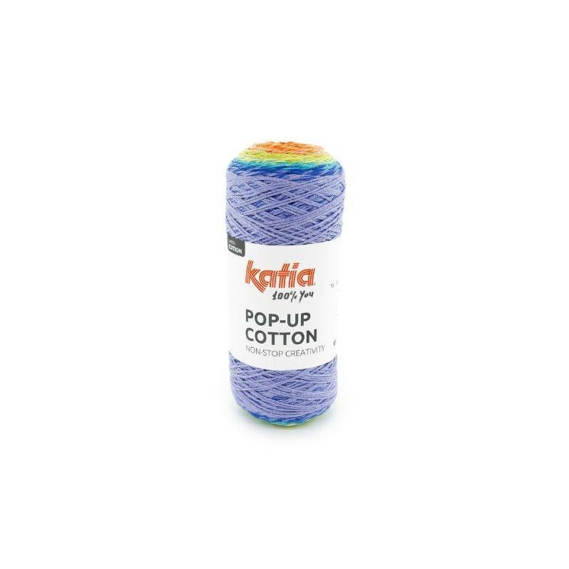 POP-UP COTTON 1457 Blauw-Rood-Oranje-Geel
