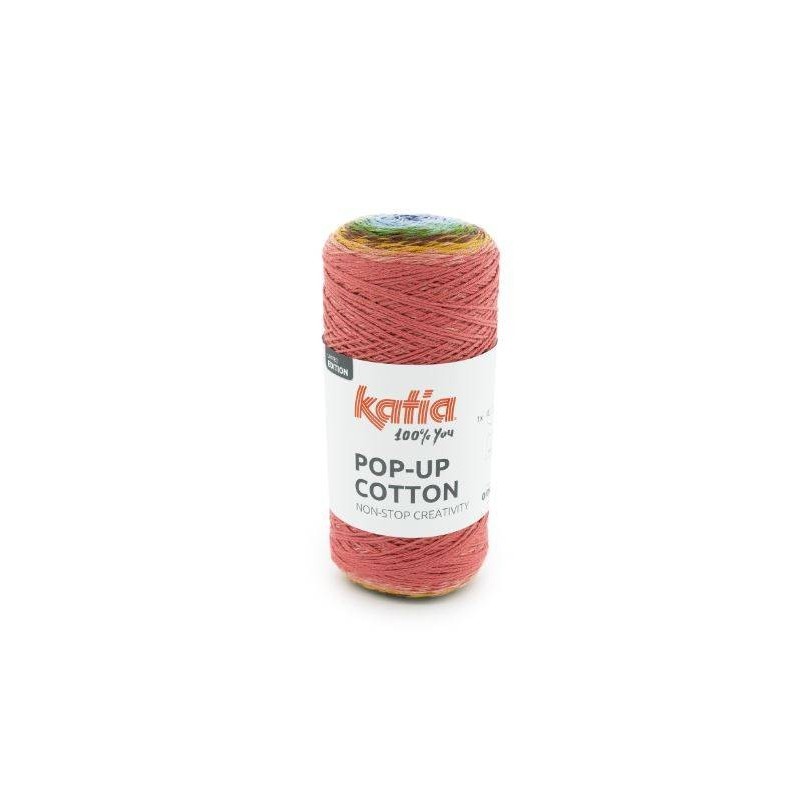 POP-UP COTTON 1457 Blauw-Groen-Rood-Bruin