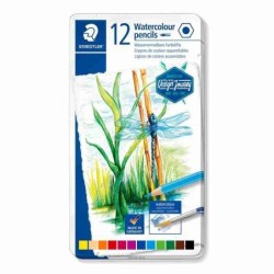 aquarel kleurpotloden - metalen etui 12 st DJ