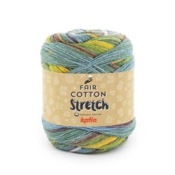 FAIR COTTON STRETCH 1464 Blauw-Groen-Geel 100
