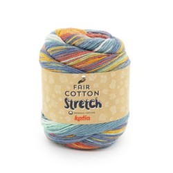 FAIR COTTON STRETCH 1464 Koraal-Geel-Olieverf 100