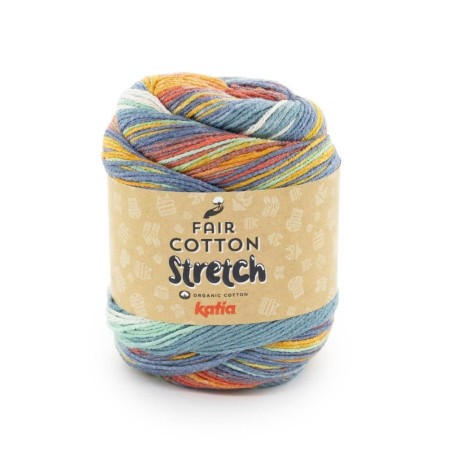 FAIR COTTON STRETCH 1464 Koraal-Geel-Olieverf 100