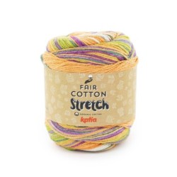 FAIR COTTON STRETCH 1464 Paars-Groen-Oranje 100