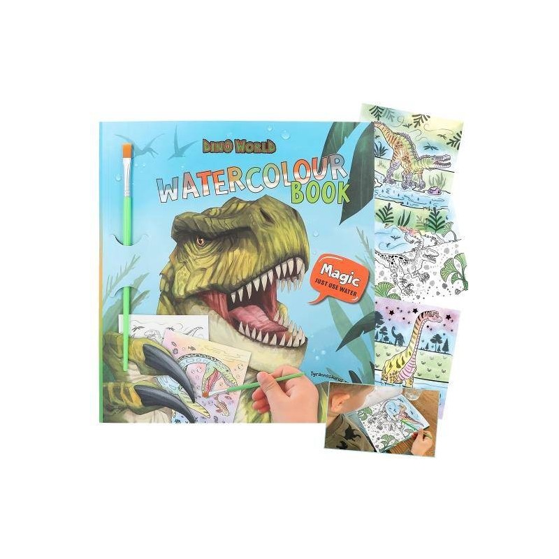 Dino World  waterverf boek