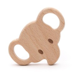 Houten bijtring in de vorm van olifant / 1 stuk