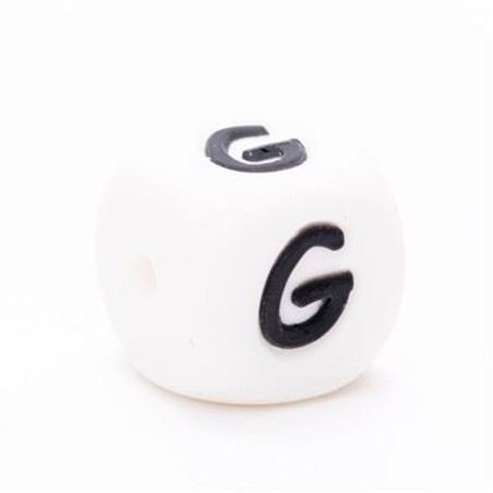 Siliconen letterkraal G / per stuk