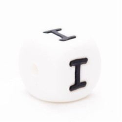 Siliconen letterkraal I / per stuk