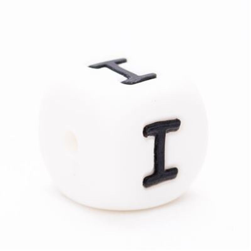 Siliconen letterkraal I / per stuk