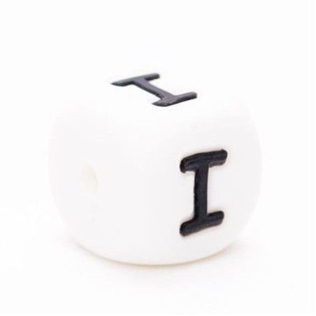 Siliconen letterkraal I / per stuk