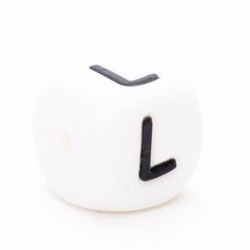 Siliconen letterkraal L / per stuk