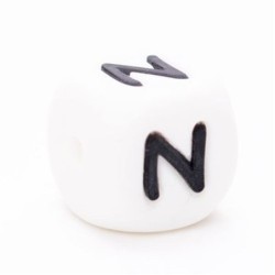 Siliconen letterkraal N / per stuk