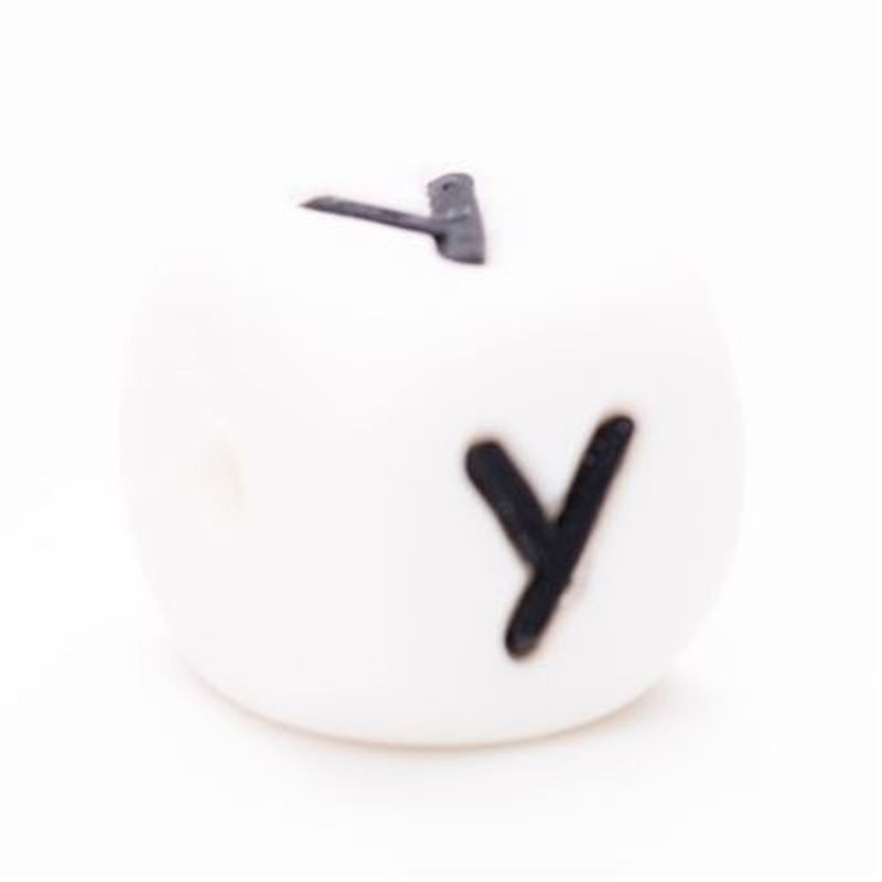 Siliconen letterkraal Y / per stuk