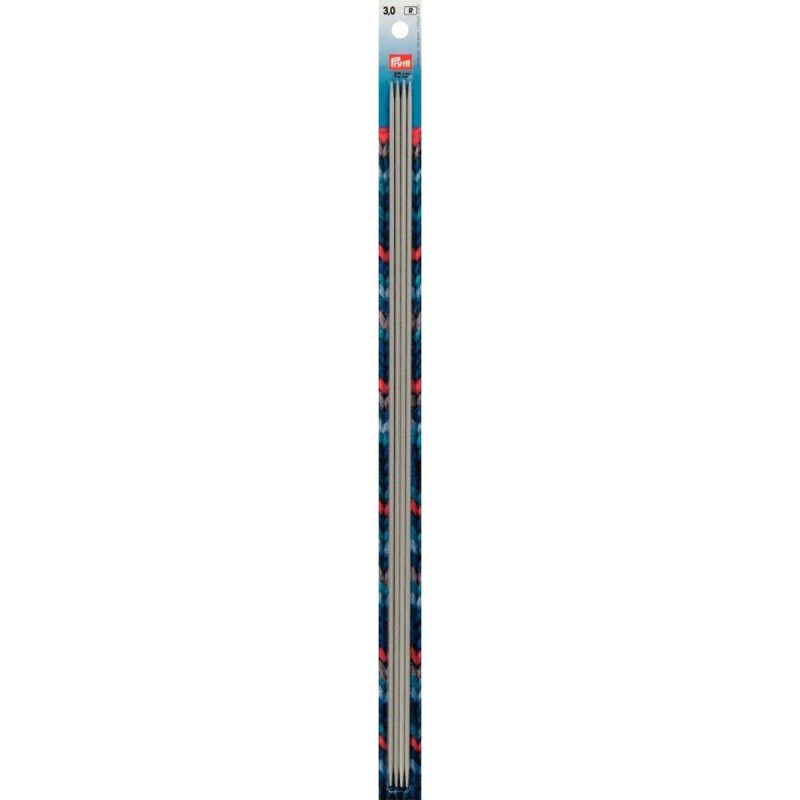 Breinaalden grijs Pony 3mm  stel/5st 40cm